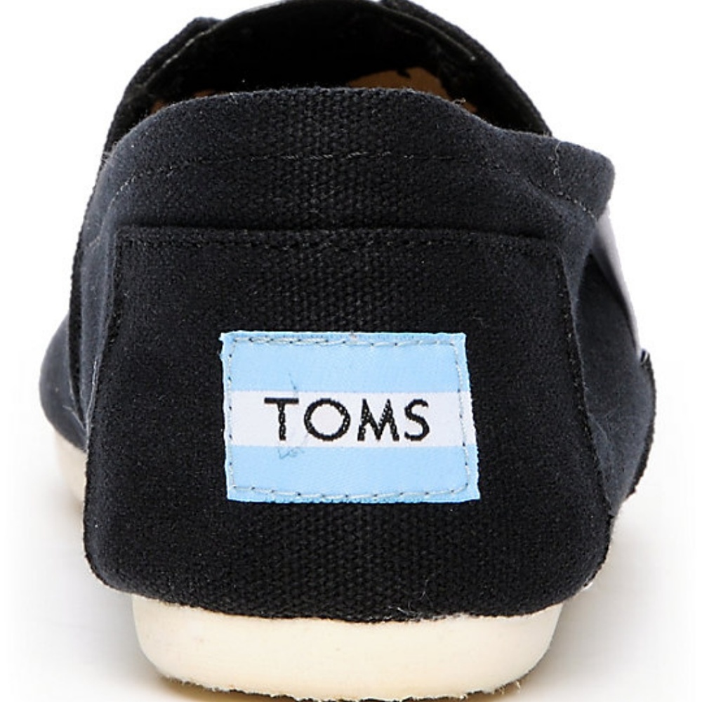 Toms Classics Canvas Black Slip-On Shoes Women's - Picture 3 of 5